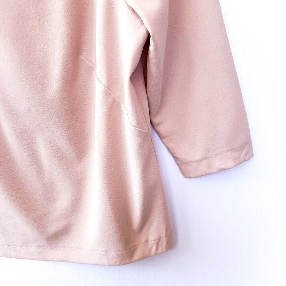 NWT Ann Taylor Blush Pink Puff Quarter Sleeve Square Neck Top Small - Picture 6 of 8